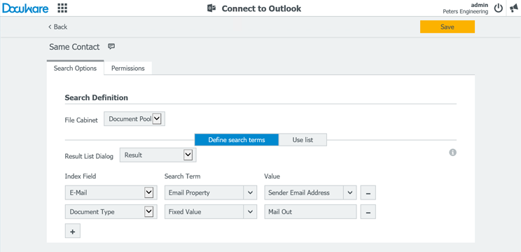 quickly stored DocuWare index terms